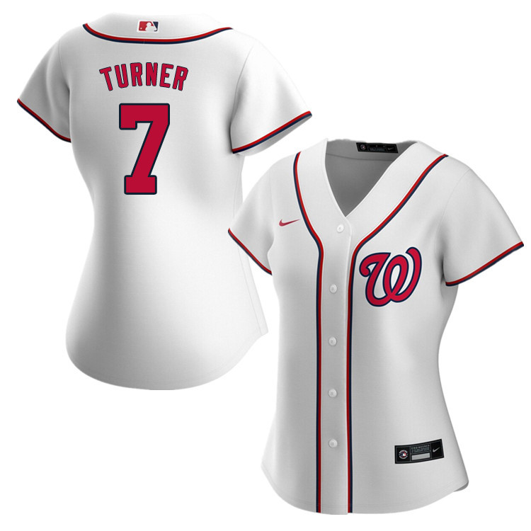 Nike Women #7 Trea Turner Washington Nationals Baseball Jerseys Sale-White